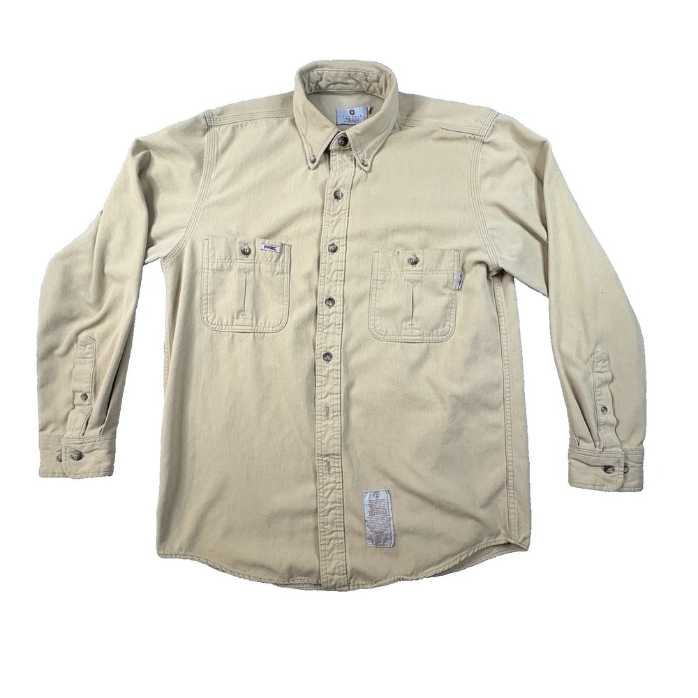 Tyndale‎ Men's M Tan FRMC 9.1 ARC Made in USA FR 9 CAL HRC2 Work Shirt SEE DESC